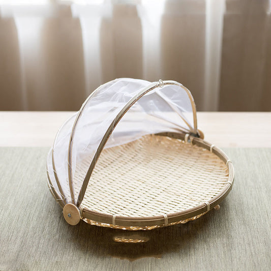 Handmade Food Tray With Mesh Net Cover 